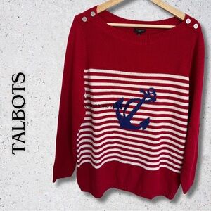 {Talbots} COTTON Blend Nautical Sweater
